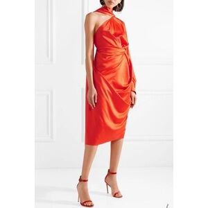 Solace London ‘Sorina’ dress in orange/red, size 0